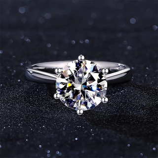 Genuine pt950 platinum diamond ring for men and women, diamond ring, platinum ring, proposal, gift for girlfriend and best friend, six-claw plain ring, light luxury model, 1 carat, adjustable opening, closed contact customer service for remarks