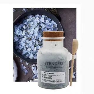 Shidanlan bath salt milk body bath milk regulates horniness, softens skin, nourishes feet, lavender bath salt 500g 500g 1 bottle lavender bath salt