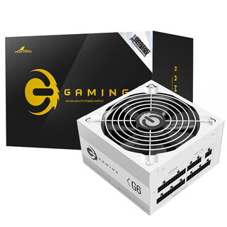 Great wall rated 650w g6 white gold medal full-mode power supply (single channel 12v/full voltage/14cm large fan/automatic start/stop/dual pcie interface/dual cpu interface)