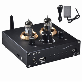 Brzhifi fever-grade electronic tube bile preamp u disk tf card lossless player pre-audio amplifier amp bluetooth 5.0 vol-65u bluetooth preamp complete machine +12v power supply