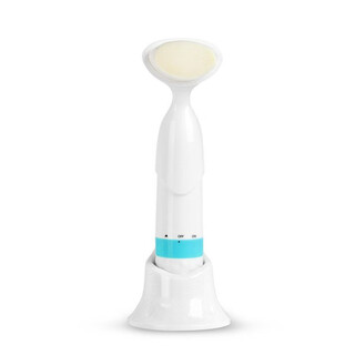 Dual-effect vibration massage facial cleansing instrument, blackhead removal pore cleaner, electric facial washing machine, korean artifact, blue (single brush head)