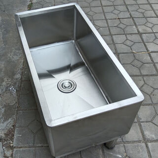 Huili custom-made stainless steel mop pool rectangular wash mop pool mop pool sink outdoor home hospital outdoor commercial 201 material length 50 width 40 depth 30 total height 50