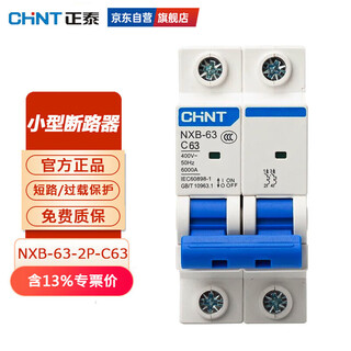 Chint (chnt) overload air switch nxb-63-2p-c63 small circuit breaker 63a