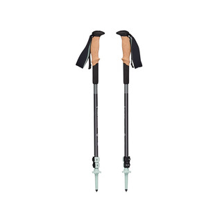 Black diamond/black diamond pursuit shock comfortable cork grip retractable adjustable outdoor hiking trekking pole gray/grey/green s/m