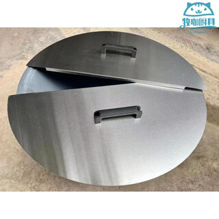 Meod custom-made special-shaped semi-circular shape stainless steel extra-large pot lid with two halves thickened huainan beef soup boiler restaurant matching extra-thick model 60 cm double opening 0cm