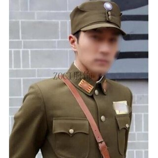 Zoci republic of china and national army american-style male and female anti-war officers and soldiers female agents film and television sketch stage performance costumes republic of china officer hat, top, pants and diagonal belt 170