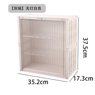 Blind box storage display stand bubble mart acrylic transparent car model figure box doll light figure box white ordinary storage box (with transparent partition)