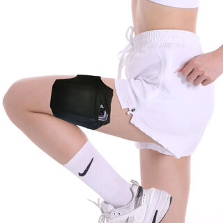 Shantou lincun mobile phone strap arm sports leg bag running calf unisex arm bag fitness elastic black thigh-40-60cm leg circumference