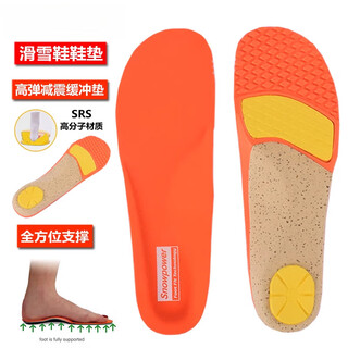 迈恻亦滑雪鞋专用鞋垫单双板鞋通用保暖吸汗减震足弓支撑加厚 减震标准版 蓝色 42.5 (275mm)