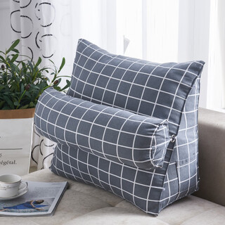 Zhenyue room-in-room raising pad, room-in-room raising pillow, butt and hip position pad, pregnancy pad, bed artifact, pregnancy aid pillow, classic gray grid 75*22*50 (with headrest) enhanced version