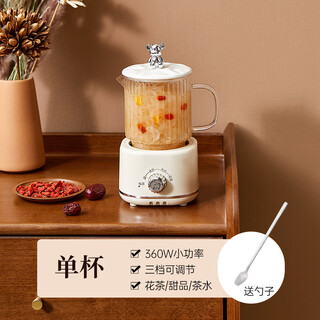 Mirongshu office health pot small mini boiling water scented tea teapot mini all-glass teapot constant temperature gift health pot knob style 0.6l