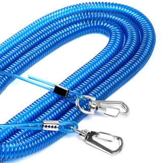 Zhenyou (grsaed) fishing lost rope 5m high elasticity telescopic steel wire rod rope thick buckle hanging ring anti-off rope protection fishing rod rope