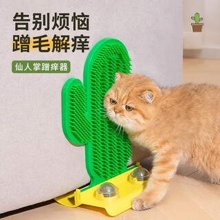 Amor cat toy cat scratching tool, scratching and removing floating hair, cat scratching board, cactus pet brush, pet supplies, cactus hair scrubbing device-mint ball