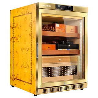 Meijing raching cigar cabinet cedar wood shelf smart horizontal line constant temperature and humidity cigar cabinet horizon mon800a golden canadian ammonia net 140l