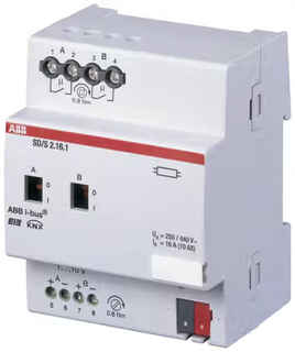 Sd/s 2.16.1 fluorescent lamp dimmer 2-channel 1-10v intelligent dimming system knx protocol abb i-bus