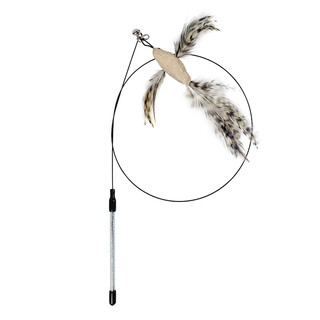 Tian tian cat wire bird long rod feather cat funny stick replacement head funny cat artifact cat toy cat cat supplies