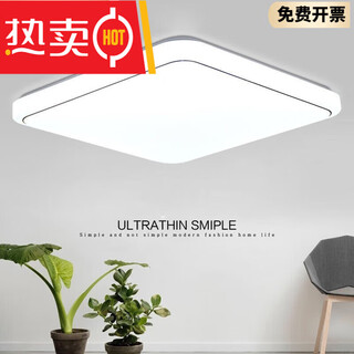 Fenglanq lighting square led ceiling lamp living room three-color lamps home simple bedroom remote control study balcony kitchen silver wire style 22x22 cm led white light 12wa