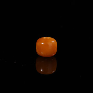 Miling graduation grade natural amber raw stone old beeswax single bead diameter 9mm*thickness 7.8mm old type bead no. 51