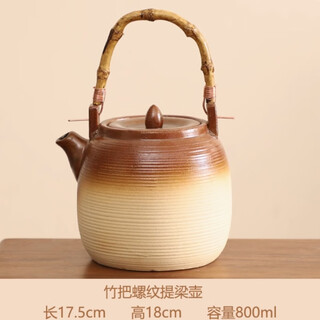 Hig shark hand-engraved carbon stove charcoal stove volcanic stone small stove charcoal stove tea boiler indoor boiling water for tea bamboo handle threaded beam kettle can be dried over an open fire