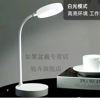 Ed table lamp for study, rechargeable and plug-in, student dormitory bedroom bedside lamp desk eye protection small table button type 1200 mah/three-color light/stepless adjustment