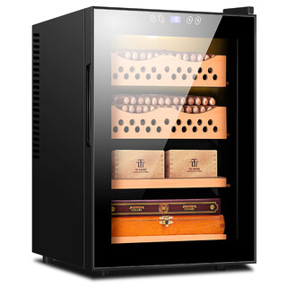 Cigarloong 50c1 cigar cabinet intelligent constant temperature and humidity cedar wood dual-core dual-core semiconductor refrigeration small household cuban cigar cabinet red wine cabinet full cigar style