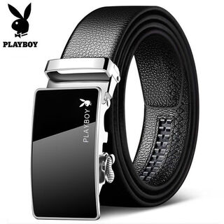Playboy belt men's belt youth business fashion korean style casual all-match automatic buckle belt mirror square buckle 120cm