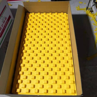 Floor heating module mushroom head eps universal backfill-free dry geothermal full set of material geothermal template 3.8cm thick 20 tubes yellow film 1 square meter (high density) shipped by logistics county town