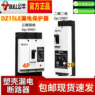 公牛（BULL）公牛BULLdz15le断路器49012901 塑壳式三相四线漏电保护开关100a3 100A 2P