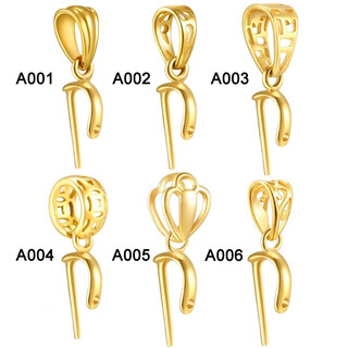 18k gold oblique hole jade buckle head melon seed buckle pendant buckle guanyin buddha pendant jade clip buckle thick crown gold buckle 18k gold a001