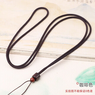 Minamiuri high-end rosewood lanyard hand-woven necklace rope jade pendant jade crystal pendant lanyard necklace rope for men and women brown