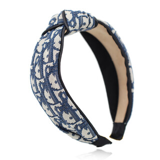 Oxygen hairband women's 2025 new autumn and winter light luxurious increased head pressure hair broadband headband hairband high-end hair bundle headwear d home-blue main picture