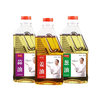 蓉乡卓越坝坝宴蒜油香葱油姜油400ml 家用调味油葱头油凉拌菜拌面调味料食用蘸料 葱油+姜油+蒜油各1瓶