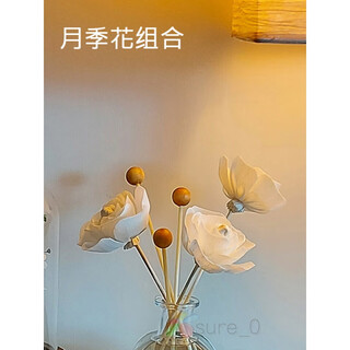 Diffusing stick with flower stick, aromatherapy essential oil, tongcao flower volatile stick accessories, incense indoor fragrance dry flower set, pink rose, rose flower combination, suitable for small mouth bottles