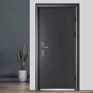 美克杰家用进户门氟碳漆防晒钢质门出租房门工程门入户防盗门 带锁具1970*860外开