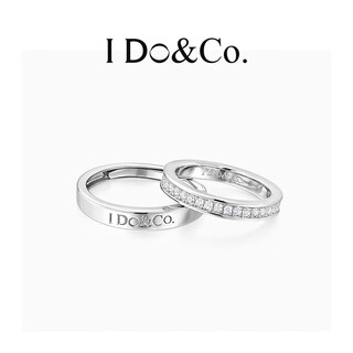I do&co. love letter couple ring sterling silver ring couple 925 ring women's light luxury wedding ring ins silver ring love letter ring (men's open/women's closed size 13) 925 silver