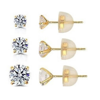 Xuecong blueberry korean 10k14k gold earrings star model flash diamond single zircon small ear bone nail k gold earrings earrings 6mm silicone earrings one price