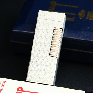 Dunhill (dunhill) second-hand 95 new dunhill dunhill inflatable lighter silver-plated rollagas men's accessories antique luxury smoking set gift collection v-shaped fourth generation machine original box 240415007