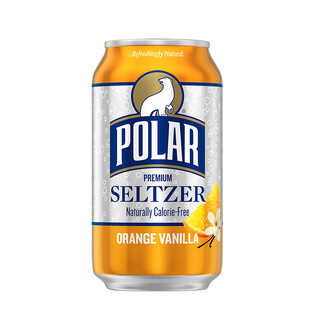 Hongyun american bolle bear sparkling water carbonated drink 355ml*6 cans, various flavors to choose from, orange vanilla flavor*6 cans