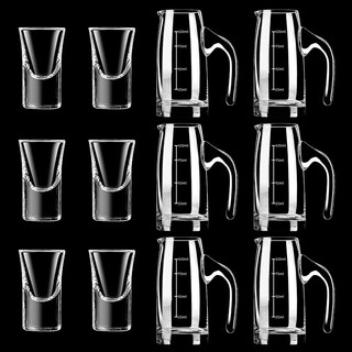 Winterpalace crystal liquor dispenser household glass liquor set white wine cup decanter 6 cups 6 pots 100ml