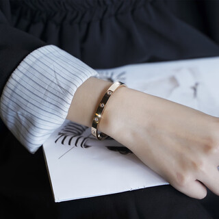 Shumo 18k rose gold au750 color gold bracelet male and female couple gold bracelet one-of-a-kind ring rose gold diamond-free no. 20