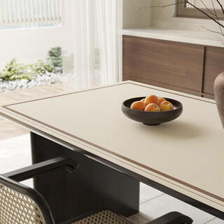 Xinlin light luxury table mat, simple modern coffee table tablecloth, no-wash, oil-proof, waterproof, anti-scalding, pvc insulated table mat, high-end caramel, wipe clean 70x120cm, easy to wipe, no-wash