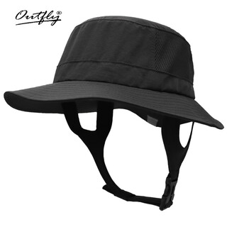 Outfly summer wide-brim sun hat cycling hiking fishing hat men's and women's upf50+ surf sun protection fisherman hat black adjustable