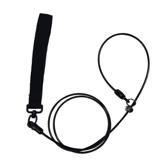 Kangbeni dog leash, dog walking rope, steel wire p rope, explosion-proof punch p chain, small, medium and large dog border shepherd golden retriever dog training supplies, black 1.5 meters (universal for small, medium and large dogs)