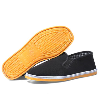 Changxiang huili old beijing cloth shoes for men, comfortable and breathable black cloth shoes, handmade training shoes, casual shoes, traditional slip-on slip-on shoes, tendon bottom 36