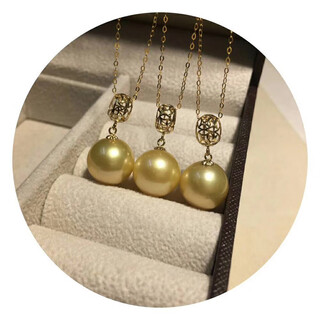 Mu qiang 18k gold pearl pendant head accessories three-dimensional gold hollow copper coin beeswax jasper k gold necklace pendant empty support small gold one 5*10