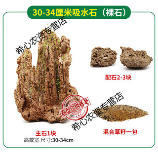 Oimg absorbent stone landscape absorbent stone rockery bonsai natural landscaping raw stone rockery stone courtyard rockery natural raw stone 30-34cm absorbent stone (pot not included)