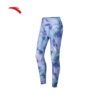 Anta (anta) ice skin tights sports women's summer yoga pilates fitness nine-point pants 162457307 dark blue/all-over print-1 s