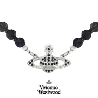 Vivienne westwood queen mother black agate single layer necklace black necklace for girlfriend birthday gift genuine women