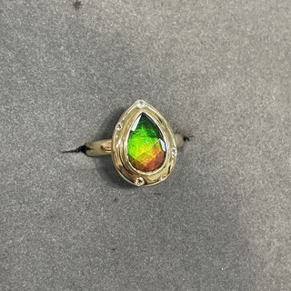 Extravagant korite canadian ammonite silver jewelry ring size 16 sr3243tfgamt2qz080