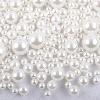 Osro non-porous imitation pearls round loose beads mixed 3/4/5/6/8/10mm diy handmade accessories decoration white 3-10mm mixed size about 360 pieces/pack